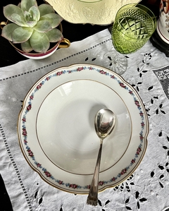 Juego de 6 Platos Hondos Porcelana Crescent England, Para Mappi&Webb Guarda FLoral vivo en Oro C1920 en internet