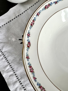 Juego de 6 Platos Hondos Porcelana Crescent England, Para Mappi&Webb Guarda FLoral vivo en Oro C1920 - tienda online
