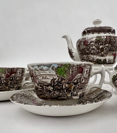 Juego para Te Wood&Sons England Pattern The Post House Multicolor C1950 - Funcy Stuff Antiguedades