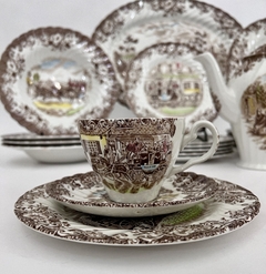 Trio para Te Loza Inglesa Johnson Bros , Coaching Scenes Multicolor C1960 - comprar online