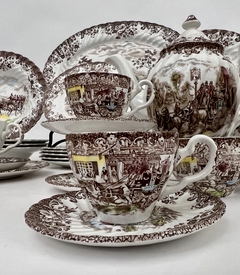 Set de 6 Tazas para Cafe , Johnson Bros England Pattern Coaching Scenes Multicolor C1960 en internet