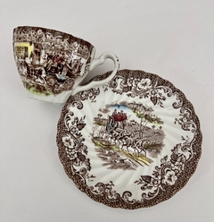 Set de 6 Tazas para Cafe , Johnson Bros England Pattern Coaching Scenes Multicolor C1960 - comprar online