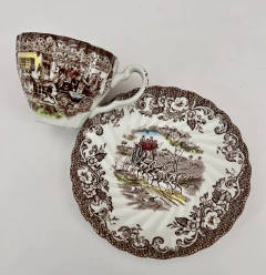 Set de 6 Tazas para Cafe , Johnson Bros England Pattern Coaching Scenes Multicolor C1960 - comprar online