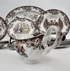 Salsera Johnson Bros England, Pattern Coaching Scenes Multicolor C1960 - Funcy Stuff Antiguedades