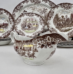 Salsera Johnson Bros England, Pattern Coaching Scenes Multicolor C1960 - comprar online