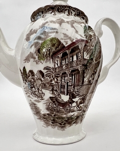 Cafetera de Loza Inglesa Johnson Bros , Pattern Heritage Hall- French Provincial Multicolor C1960 - comprar online