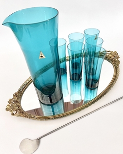 Set Jarra Mezcladora y 6 Vasos para Cocteleria BarWare S Cristal Mid Century en internet