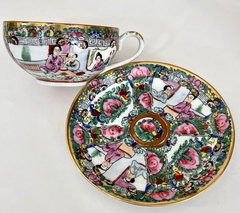 Juego para Te para 8 China Export Porcelain Rose Medallion C1940 - comprar online