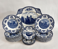 Juego de 6 Platos Hondos Johnson Bros England, Pattern Old Britain Castles Azul C1960 (1 plato con Detalle) - comprar online