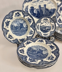 Juego de 6 Platos Hondos Johnson Bros England, Pattern Old Britain Castles Azul C1960 (1 plato con Detalle) - comprar online