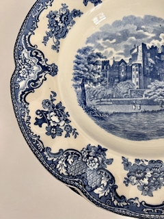 Juego de 6 Platos Hondos Johnson Bros England, Pattern Old Britain Castles Azul C1960 (1 plato con Detalle) - Funcy Stuff Antiguedades