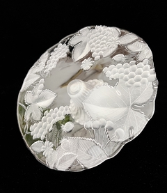 Gran Plato con Pie para Tortas Mikasa Glass Modelo Chablis Clear & Frost C1980
