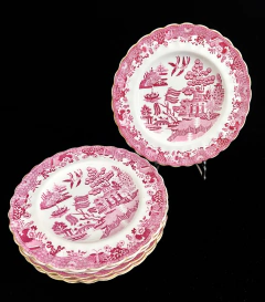 Set 5 Platos para Postre o Lunch Copeland Spode England , Pattern Mandarin C1875-1890 - Funcy Stuff Antiguedades
