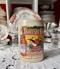 Jarro Cervecero Stein Tankard Ceramarte Anheuser-Busch Bottled Beers Budweiser C1991