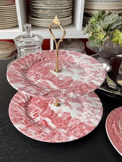 Plato Masas o Sandwichs . Loza Johnson Bros England Cotswold Rosa C1960