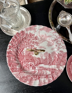 Plato Masas o Sandwichs . Loza Johnson Bros England Cotswold Rosa C1960 en internet