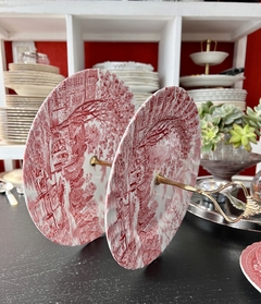 Plato Masas o Sandwichs . Loza Johnson Bros England Cotswold Rosa C1960 - tienda online