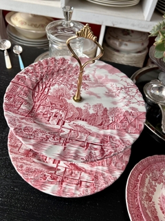 Imagen de Plato Masas o Sandwichs . Loza Johnson Bros England Cotswold Rosa C1960