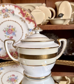 Azucarera Porcelana Noritake Komaru Japan Pattern Romany C1930