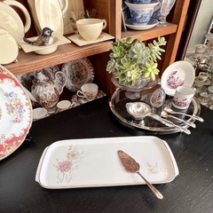 Budinera o Plato para Sandwichs Porcelana Verbano Deco Floral Vivo en Oro C1980 - comprar online