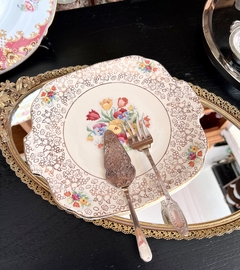 Plato Masitero con Asas Loza Inglesa Hollinshead & Kirkham Old English NeedlePoint C1942-1945 - comprar online
