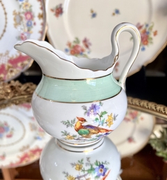 Preciosa Jarra Lechera Porcelana Tuscan Bone China England , Pattern Chelsea Bird C1947