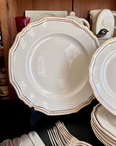 Set Masitero con 6 Platos Alfred Meakin England, Marigold Astoria Shape Ivory & Gold C1930 - Funcy Stuff Antiguedades