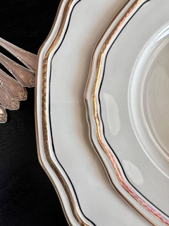 Set Masitero con 6 Platos Alfred Meakin England, Marigold Astoria Shape Ivory & Gold C1930 - tienda online