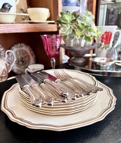 Set Masitero con 6 Platos Alfred Meakin England, Marigold Astoria Shape Ivory & Gold C1930 en internet