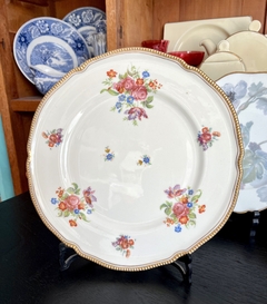 Gran Plato Masitero Porcelana Mavetro Bouquet con vivo en Oro C1960 en internet