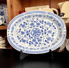 Fuente Ovalada Mediana Porcelana China Blue&White - Funcy Stuff Antiguedades