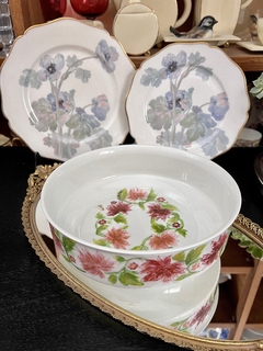 Bowls Ensaladera Frutera o Centro Porcelana Verbano Bouquet Pintado a Mano - comprar online