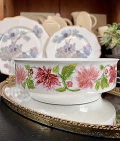 Imagen de Bowls Ensaladera Frutera o Centro Porcelana Verbano Bouquet Pintado a Mano