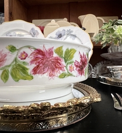 Bowls Ensaladera Frutera o Centro Porcelana Verbano Bouquet Pintado a Mano