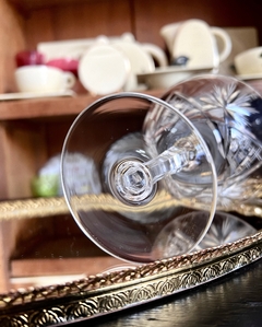 Set de 6 Copas para Champagne Coupe Cristal Tallado Fuste Facetado