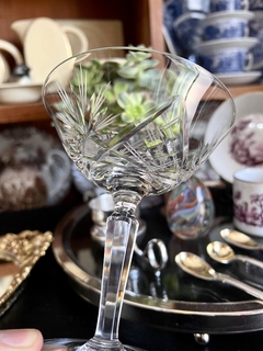 Set de 6 Copas para Champagne Coupe Cristal Tallado Fuste Facetado en internet