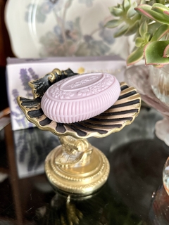 Hermosa Jabonera de Bronce Macizo con Pie , Delfin con Ostra - comprar online