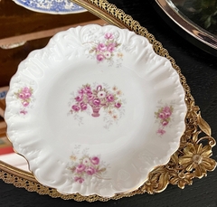 Plato para Postre Porcelaine Limousine Limoges France, Roses Basket C1905-1938 en internet