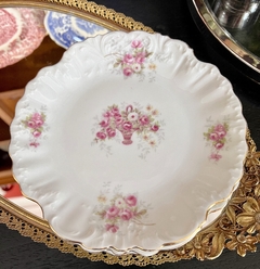Plato para Postre Porcelaine Limousine Limoges France, Roses Basket C1905-1938 en internet