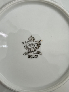 Trio para Te Porcelana Tsuji Bouquet de Rosas Pintado a Mano C1980 en internet