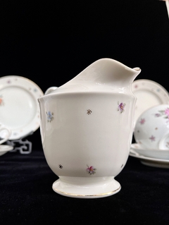 Jarra Lechera de Porcelana Nacional Tsuji , Bouquet Rosas Pintado a Mano C1980 - tienda online