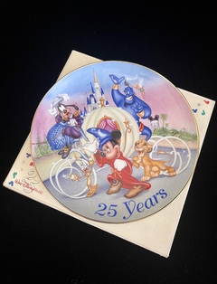 Plato Decorativo Porcelana Conmemoracion 25 años Walt Disney World Año 1996 - Funcy Stuff Antiguedades