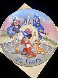 Plato Decorativo Porcelana Conmemoracion 25 años Walt Disney World Año 1996 - tienda online