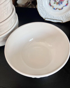 Set de 6 Bowls Vintage de Ceramica Blanca con Frutas a Relieve C1980 - tienda online