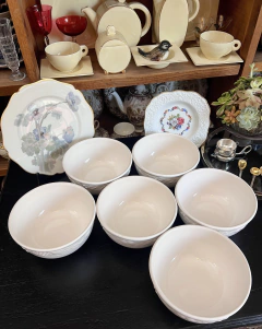 Set de 6 Bowls Vintage de Ceramica Blanca con Frutas a Relieve C1980 en internet