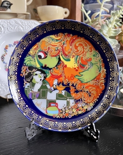 Plato Decorativo Porcelana Rosenthal para Studio Linie, by Bjorn Wiinblad Serie Aladin y Lampara Magica VII C1970