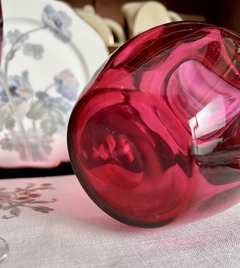 Antigua Jarra Victoriana Cristal Cramberry C1880. Para Agua o Jugo Hermosa e Impecable. - comprar online