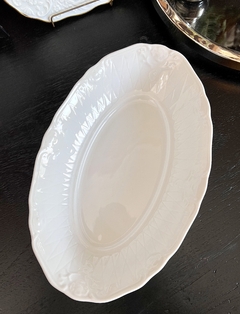Bowls Ensaladera o Frutera Porcelana Germer Brazil Blanca Decoracion a Relieve - Funcy Stuff Antiguedades