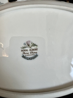 Plato o Fuente Oval Porcelana Royal Albert England Pattern Brigadoon C1960 - Funcy Stuff Antiguedades