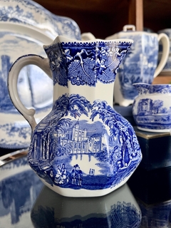 Jarra Lechera Loza Mason's England, Vista Blue&White C1960 - comprar online